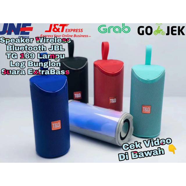 Speaker Bluetooth JBL TG-169 Plus LED Music Box Speker Wireless Portable JBL TG-169 Extrabass