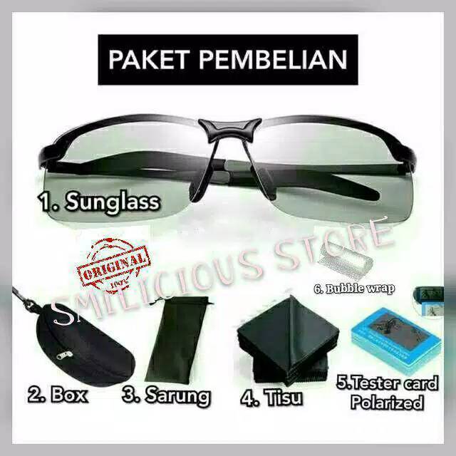 L22 KACAMATA  Photochromic POLARIZED Night Vision ORIGINAL