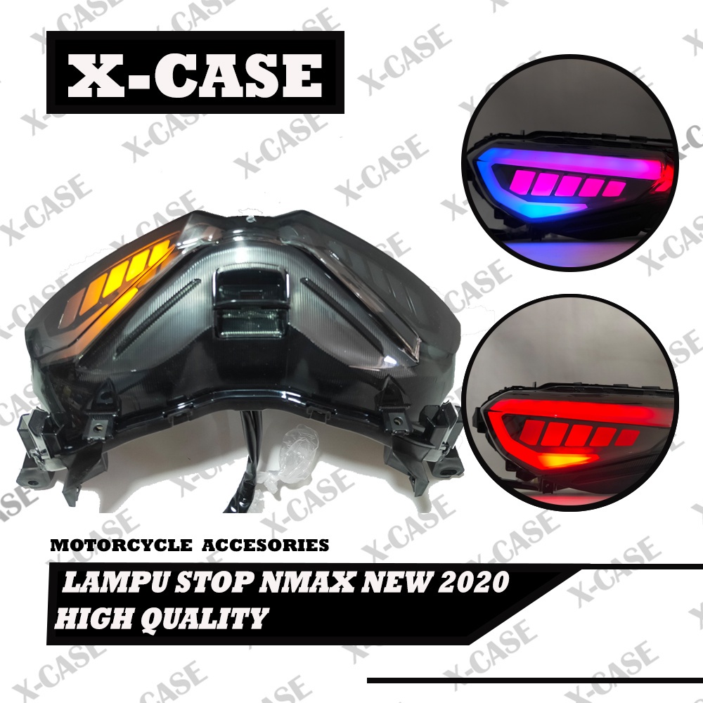 STOPLAMP LAMPU STOP NMAX NEW MULTI COLOR RGB 2020 MOTORCYCLE LIGHT LED RUNNING SEN SEIN NEW DESAIN motor