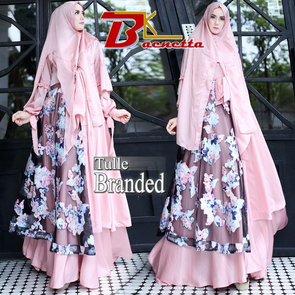 Gamis dan Khimar TULLE BRANDED by BAENETTA Branded Original