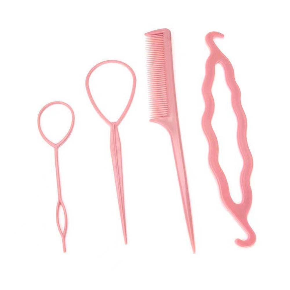 Needway Hair Braiders 4pcs /Set Alat Styling Rambut Set Sisir Rambut Sikat Rambut Tarik Jarum