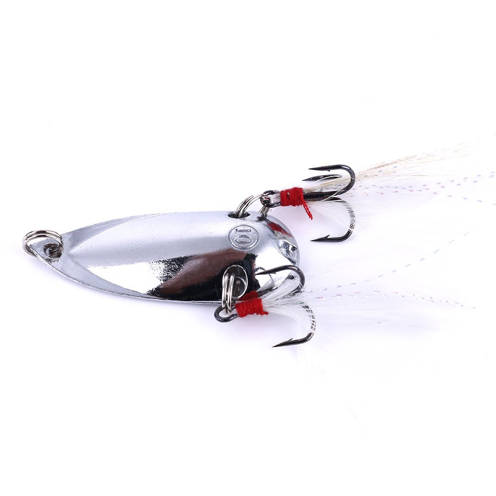 1 Pc Umpan Pancing Hard Bait Bentuk Sendok Spinner Bahan Logam Berat 10.4g