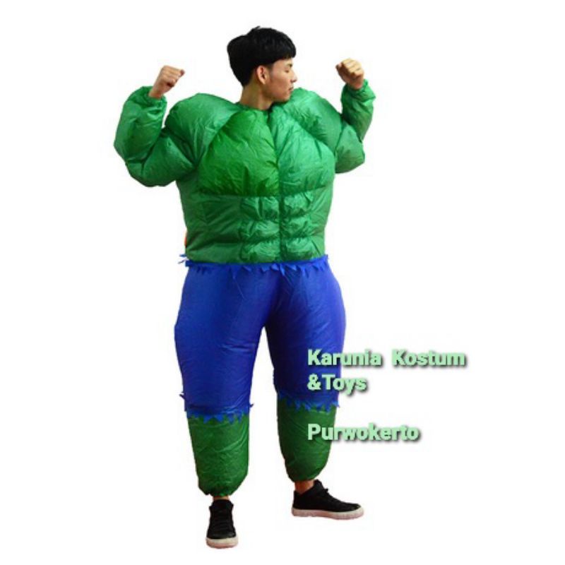 KOSTUM HULK AVENGERS MARVEL COSPLAY ANIME BADUT KARAKTER ULTAH PESTA FESTIVAL CARNAVAL