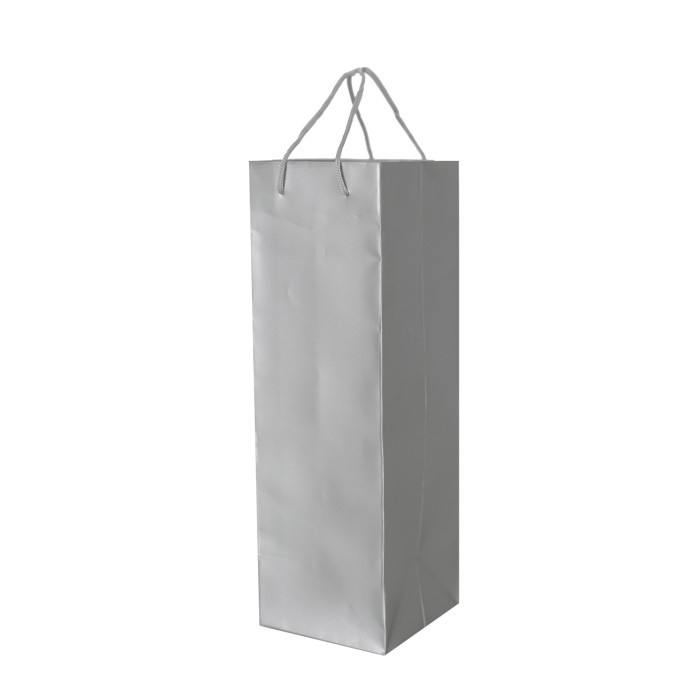 

PROMO Paper Bag Botol / Wine Harvest Polos - Silver