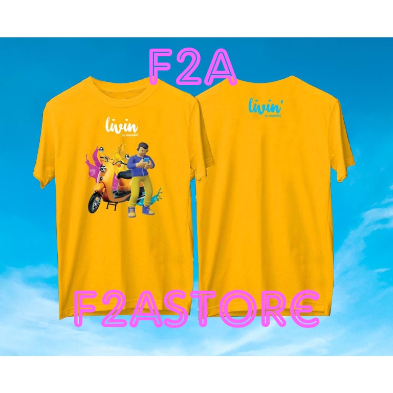 Kaos Livin by Mandiri LIVIN MOTOR MANDIRI - Baju livin mandiri putih F2Astore