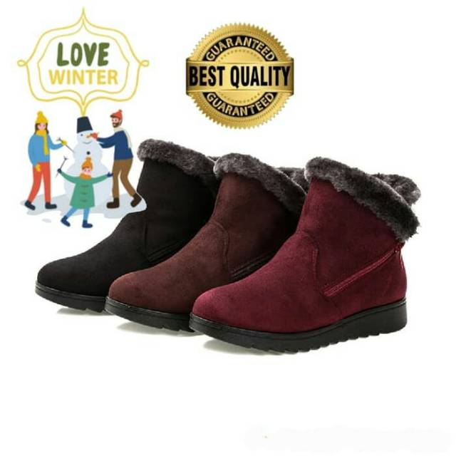 SEPATU BOOTS MUSIM DINGIN WANITA - WATERPROOF WINTER SNOW BOOTS For WOMEN
