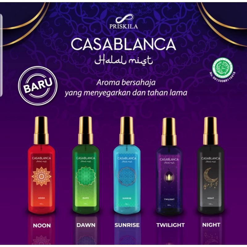 Casablanca Halal Mist | Parfum Halal Murah 100 ml