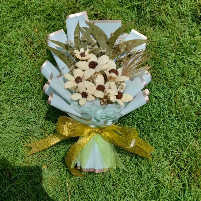 Medium Bouquet/Bouquet Dried Flower Local Aesthetic/Handbuket/Buket bunga kering/Rumput Kering/Dekor