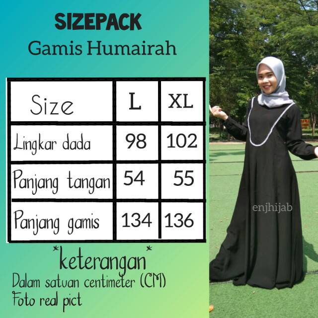 Baju Busana Muslim Wanita Gamis Humaira Jet Black L &amp; XL