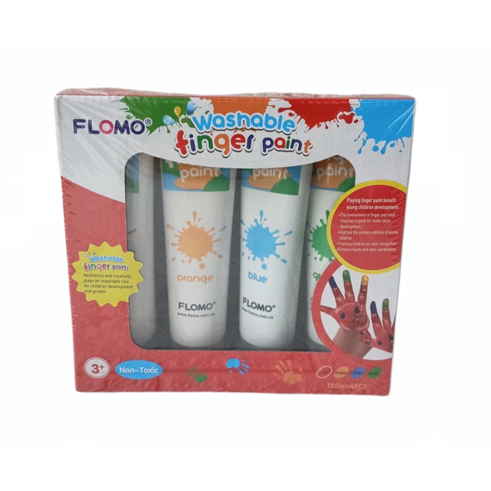 

ADORA AMO Flomo Finger Paint Set Regular Colors Washable & Non Toxic