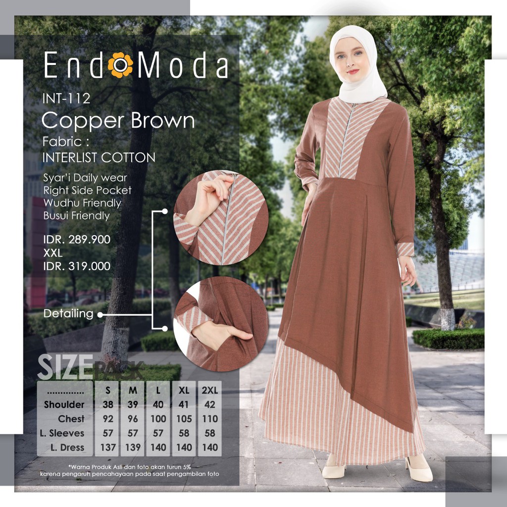 PROMO GAMIS ENDOMODA INT 112 COPPER BROWN DISKON