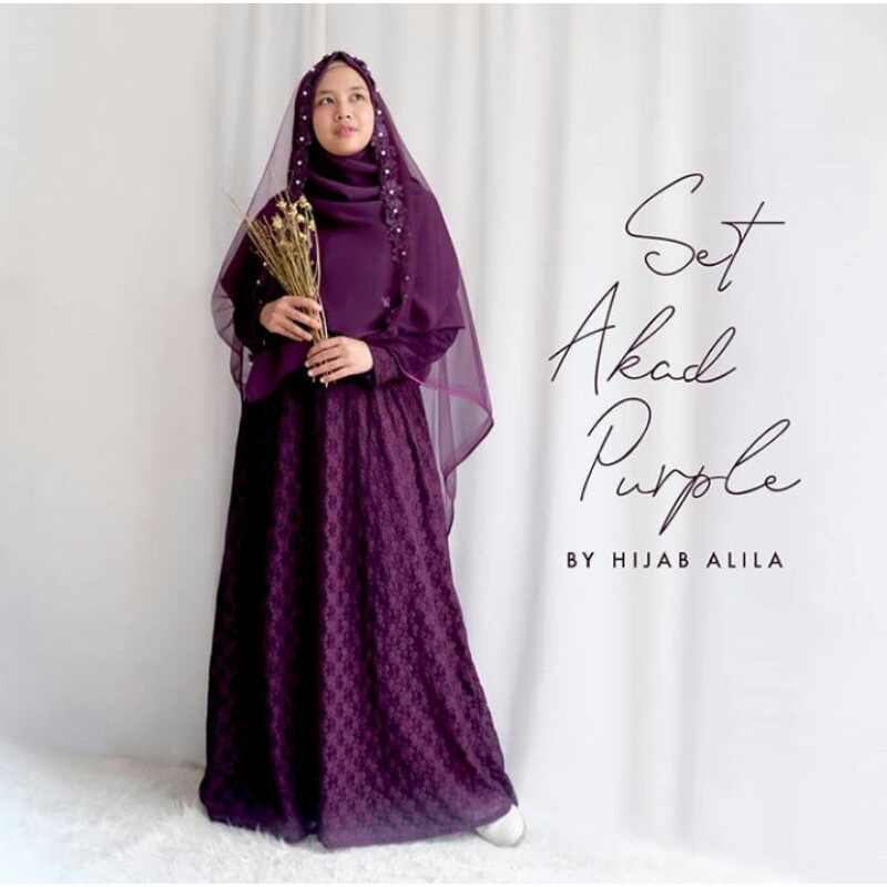 Set Akad Purple By Hijab Alila
