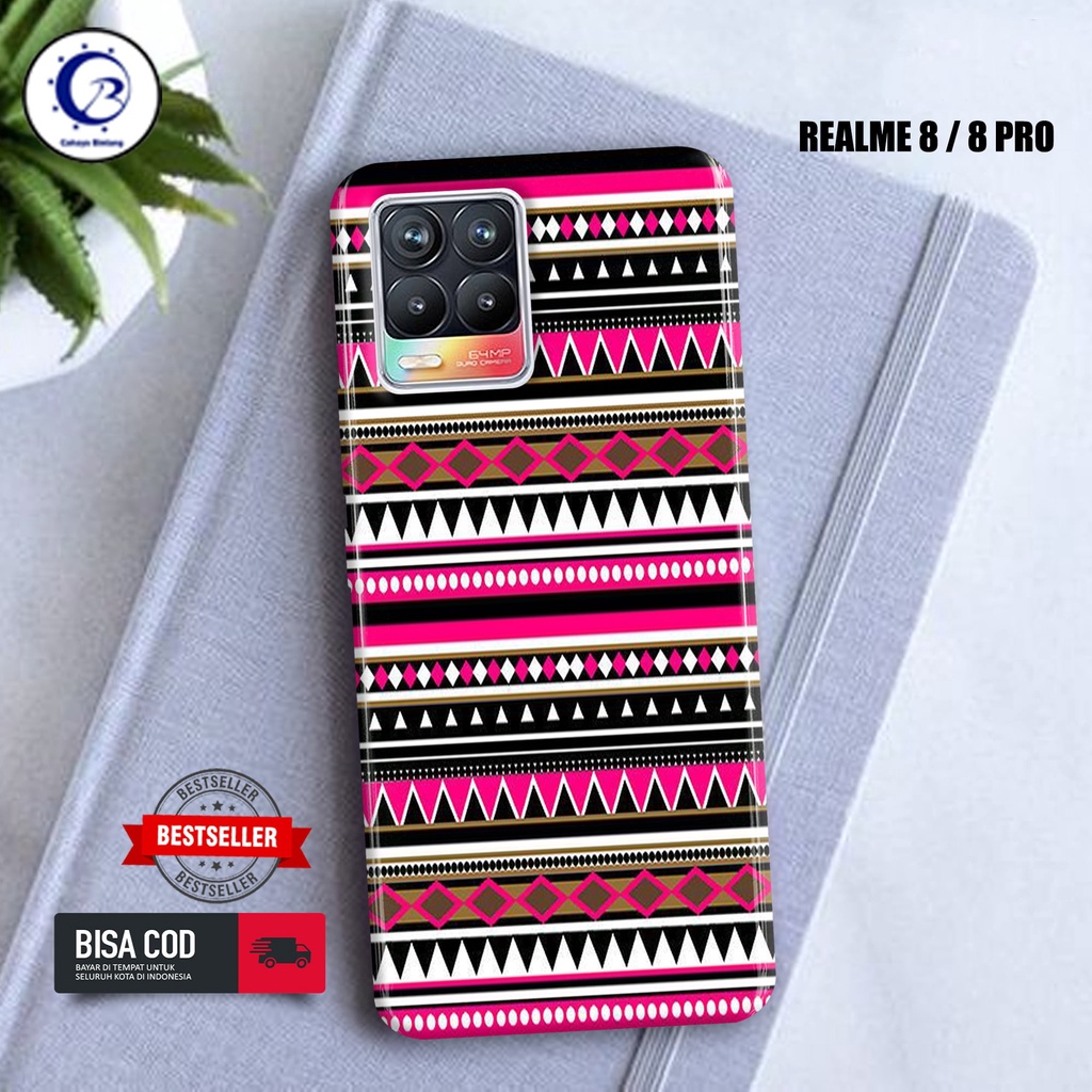 Marintri Case Realme 8 BATIK ART Series Hardcase Softcase Casing Cover Pelindung Hp