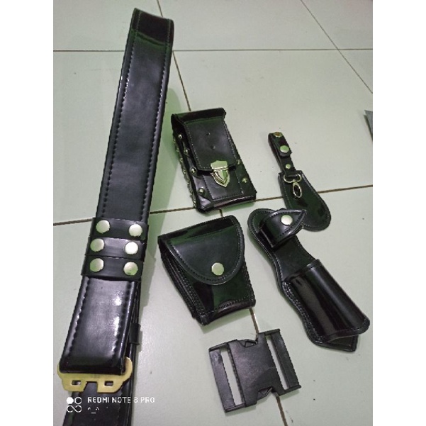 kopel setelan Satpam/security hitam lengkap polos