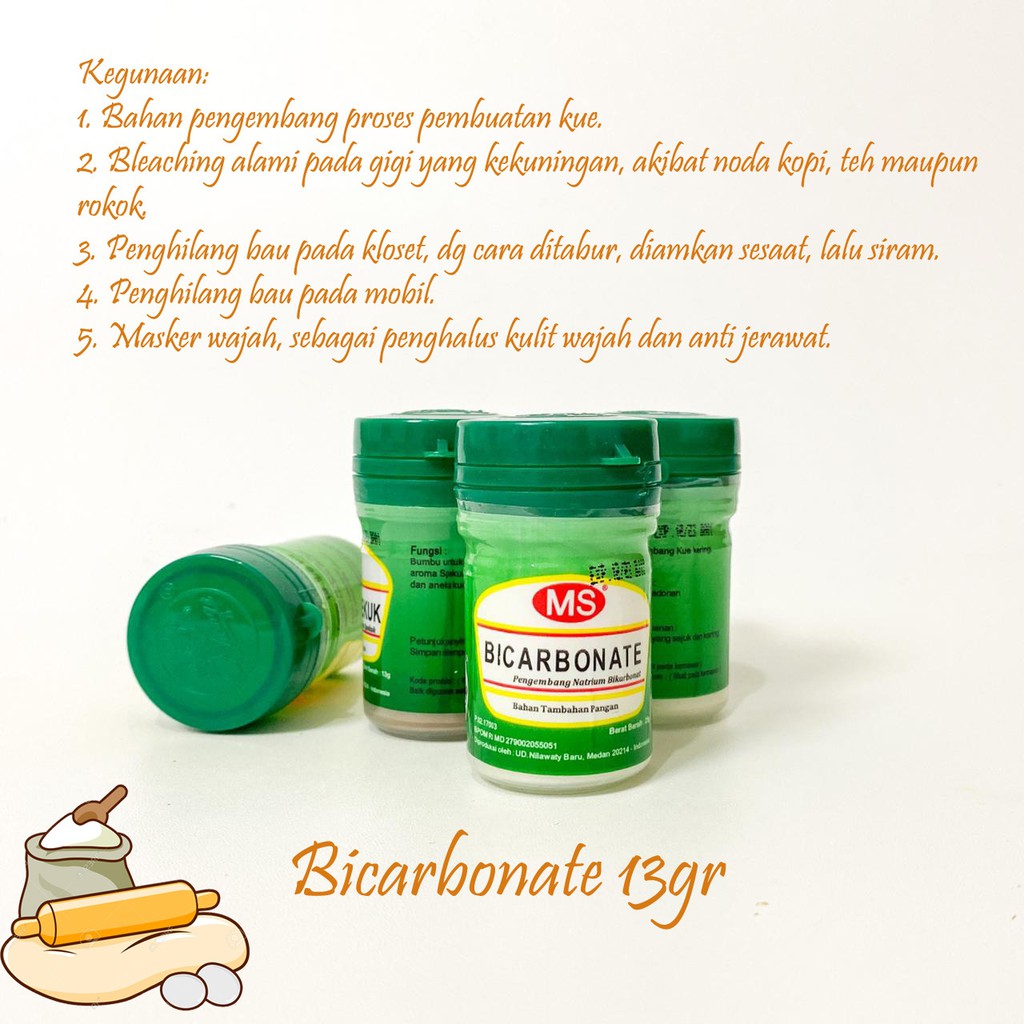 

Bicarbonate MS 25gr - Pengembang Kue Natrium Bikarbonat