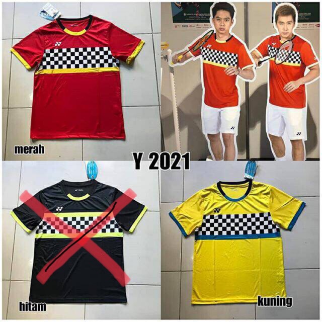 Baju badminton Yonex 2021 kaos badminton yonex Minion WC19 kevin sanjaya marcus gideon go import