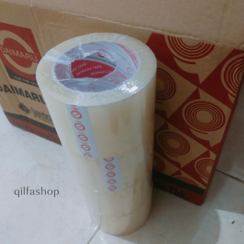 Lakban DAIMARU Bening 72 mm × 100 meter | Isolasi Berkualitas Original Daimaru Tape OPP Tape