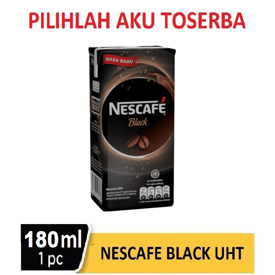 Nescafe Black Coffee UHT / Kopi Hitam Kotak Instan - 180 ml