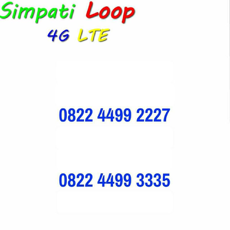 Nomor Cantik Simpati Loop Murah 4G