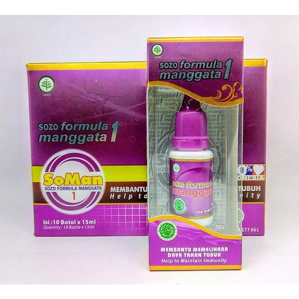 Jamu tetes SOMAN Sozo Formula Manggata 1 Obat tetes 15 ml Asli