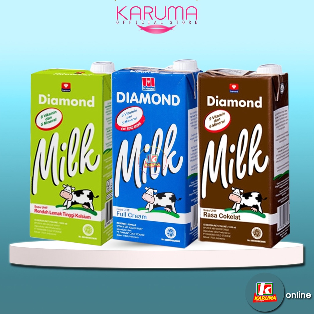 

DIAMOND Susu UHT Rendah Lemak Tinggi Kalsium 1000ml JOGJA ONLY