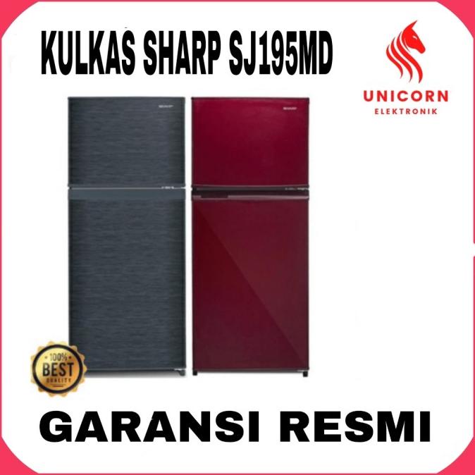 KULKAS SHARP 2 PINTU SJ195MD/LEMARI ES SHARP SJ195MD