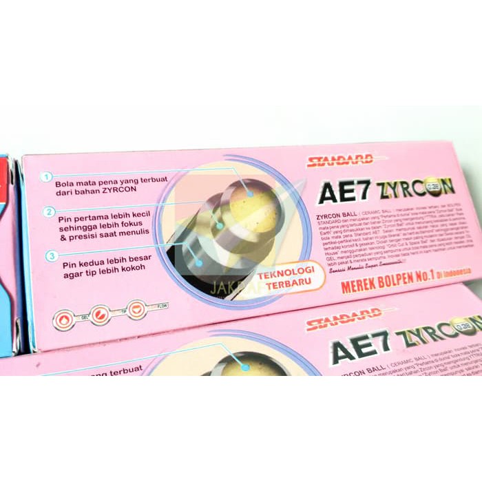 

PROMO Grosir - Pulpen Bolpen Pen STANDARD AE7 0.38 mm Zyrcon Teknologi Baru