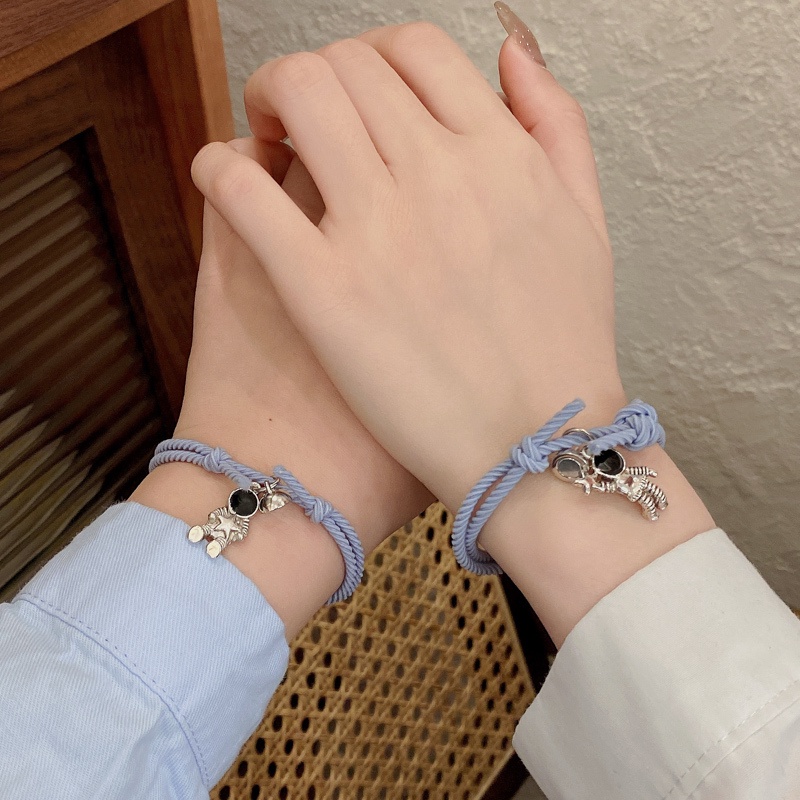 Gelang Couple Magnet Pelangi/Spaceman/Cinta Imut Mode Korea-8#cosmonaut