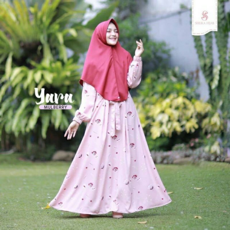 Sheika Hijab Gamis Motif SET Yara Dress