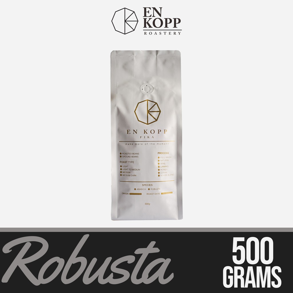 

KOPI ROBUSTA 500g BIJI/BUBUK | Roasted Coffee | Enkopp Coffee Robusta 500g