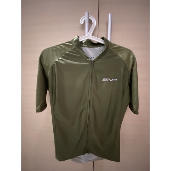 preloved jersey roadbike cowok snp warna hijau