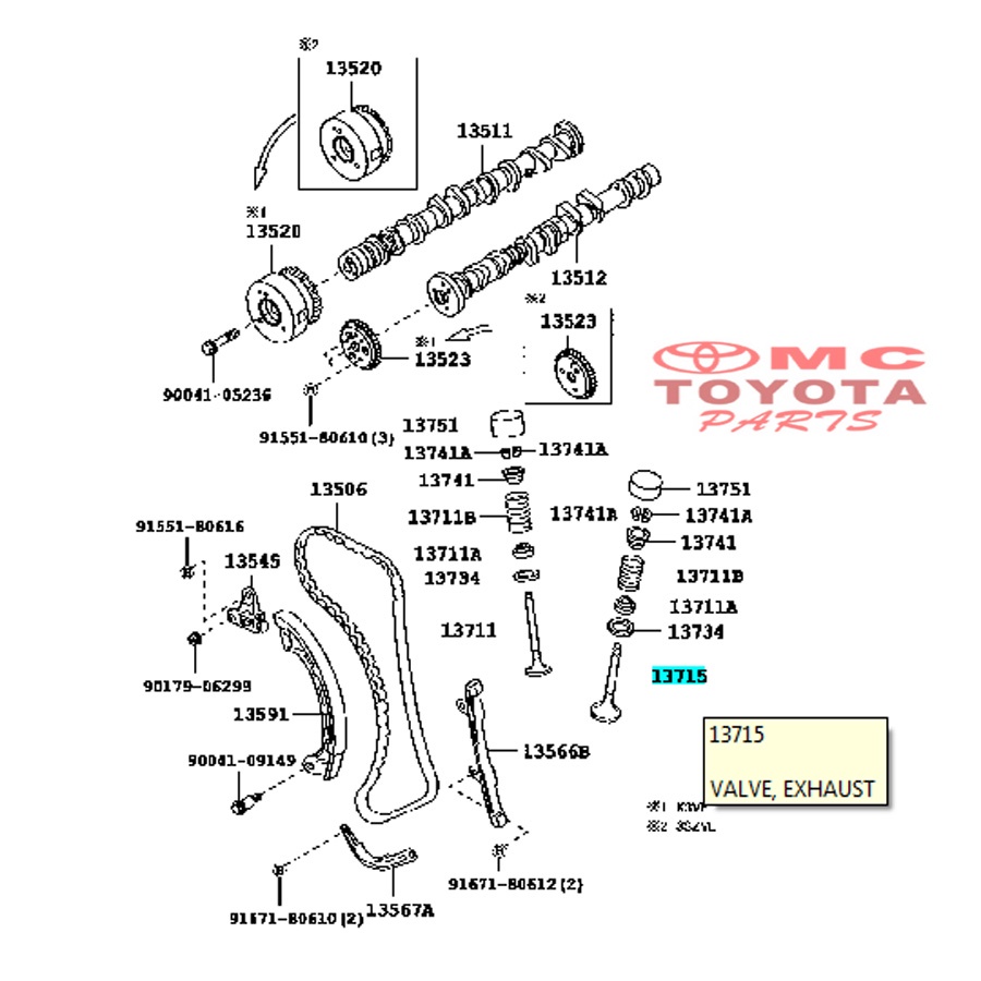 Klep Api / Klep Katup valve Exhaust Avanza Xenia Rush 13715-BZ060