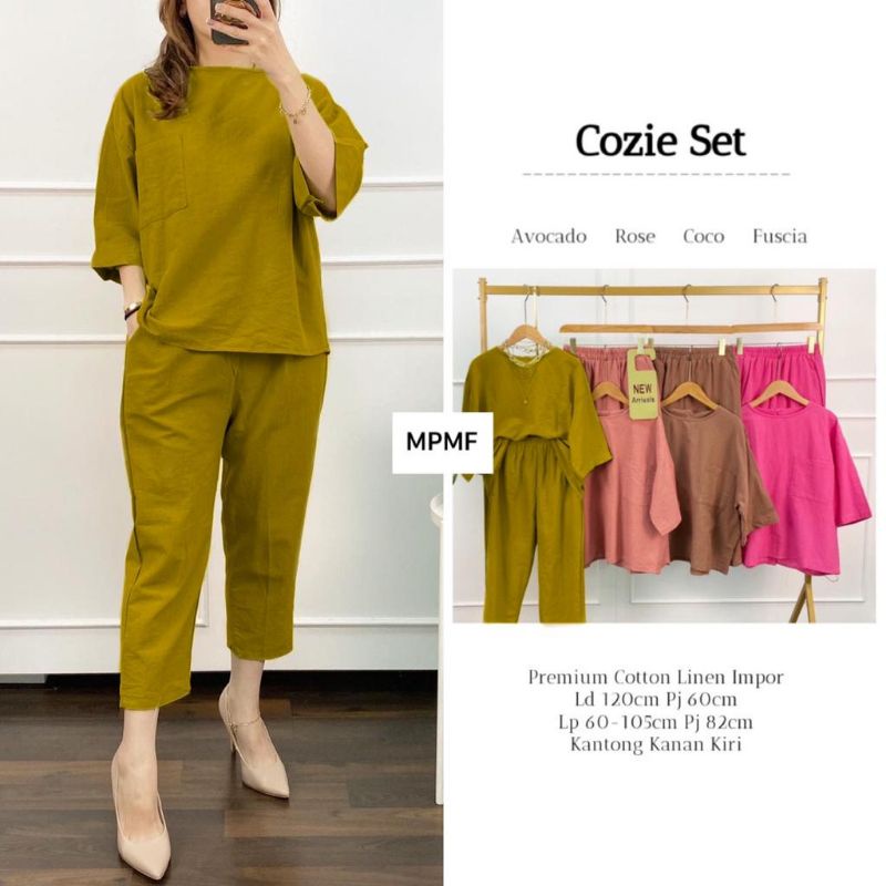 cozie set premium cotton linen import