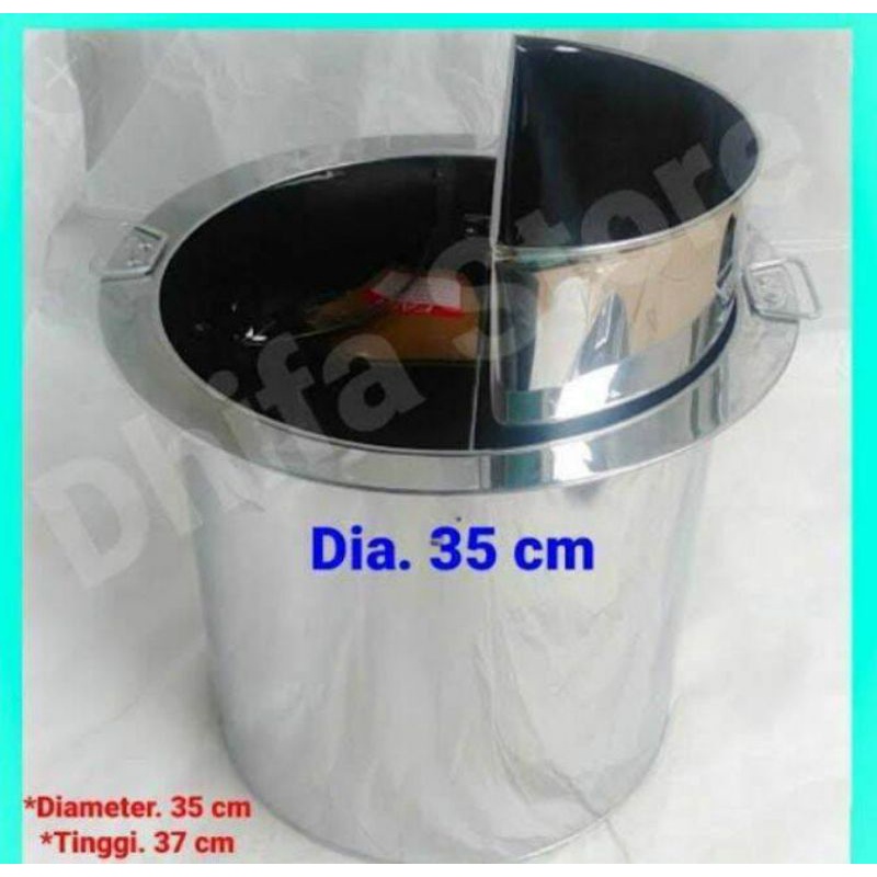 dandang mie ayam sekat lepas stenlis ukuran 35