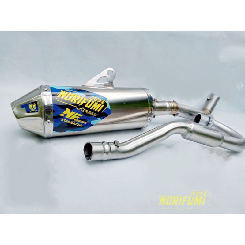 Knalpot KLX, KLX BF, D tracker, CRF 150, norifumi NF stainless