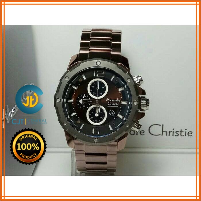 JAM PRIA - ALEXANDRE CHRISTIE AC 6410 BROWN ORIGINAL GARANSI RESMI 1 TAHUN