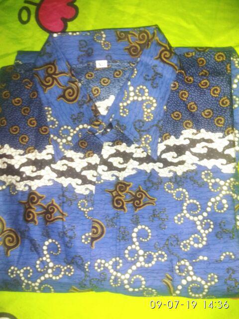 Risna Batik Hrb158 Kemeja Batik Pria Lengan Pendek Katun Primis Halus Premium Exclusive M L Xl
