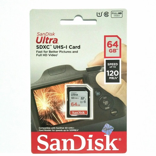 SD Card 64GB SanDisk Ultra UHS-I Class 10 up to 120Mbps - Garansi Resmi 10 Tahun