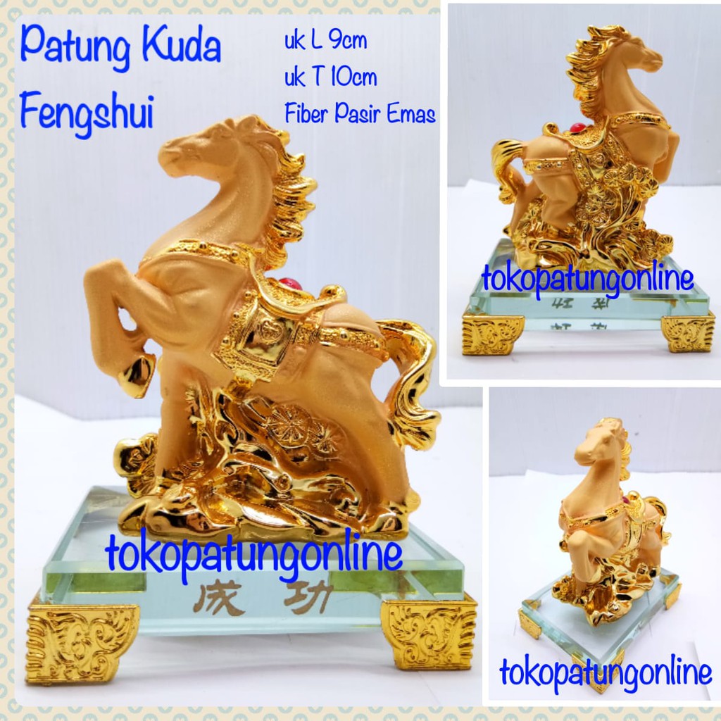 Patung Kuda Fengshui Pasir Emas 010