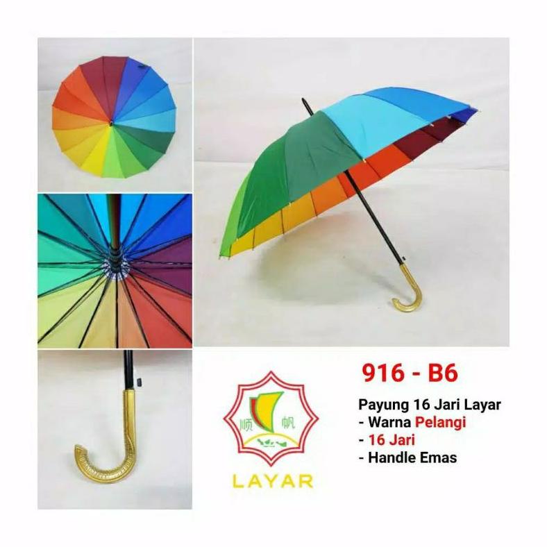 Payung Golf/Payung Pelangi/Payung Pelangi Jumbo Besar Rainbow