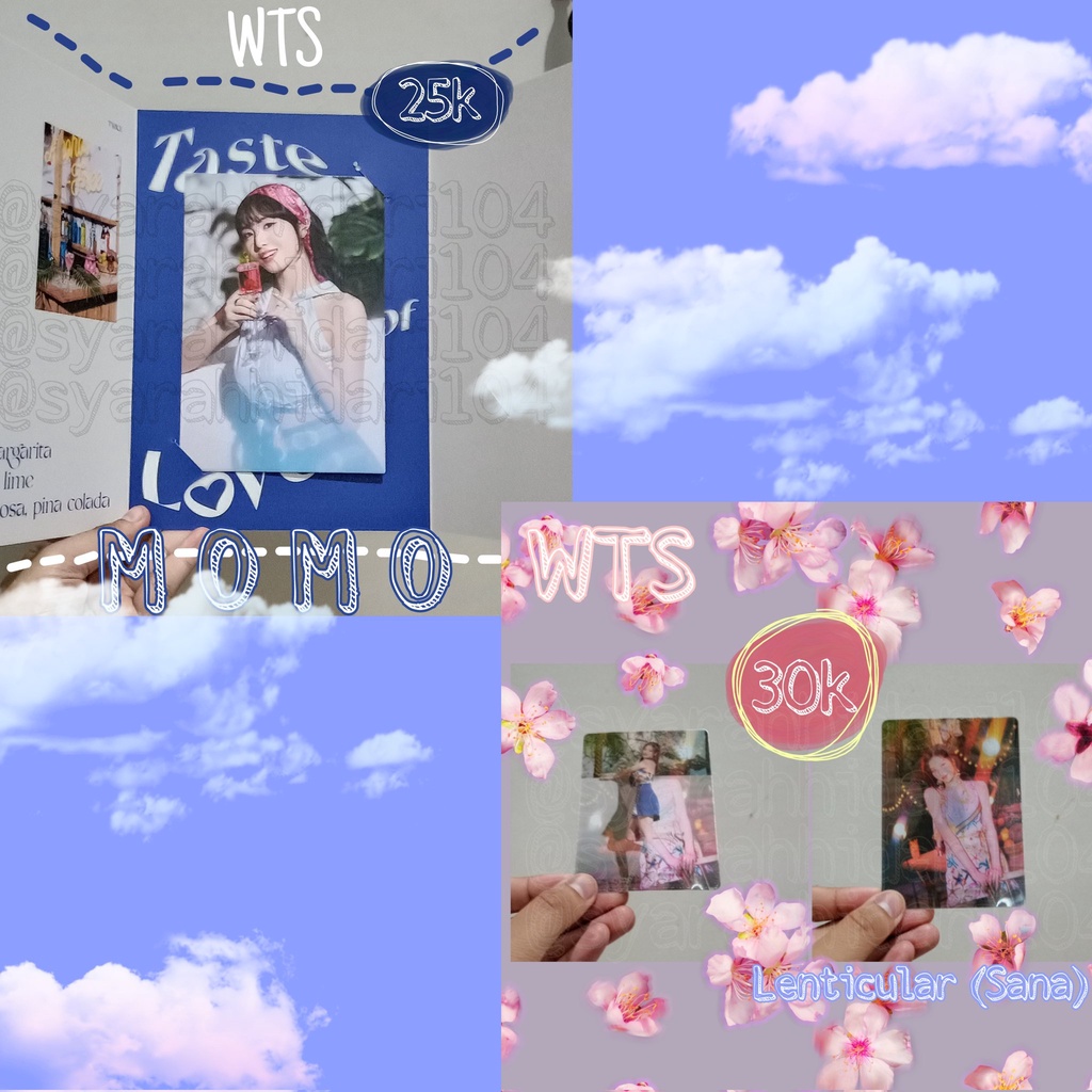 [Official Tasting Card MOMO & Lenticular SANA] TWICE - TASTE OF LOVE (Alcohol Free)