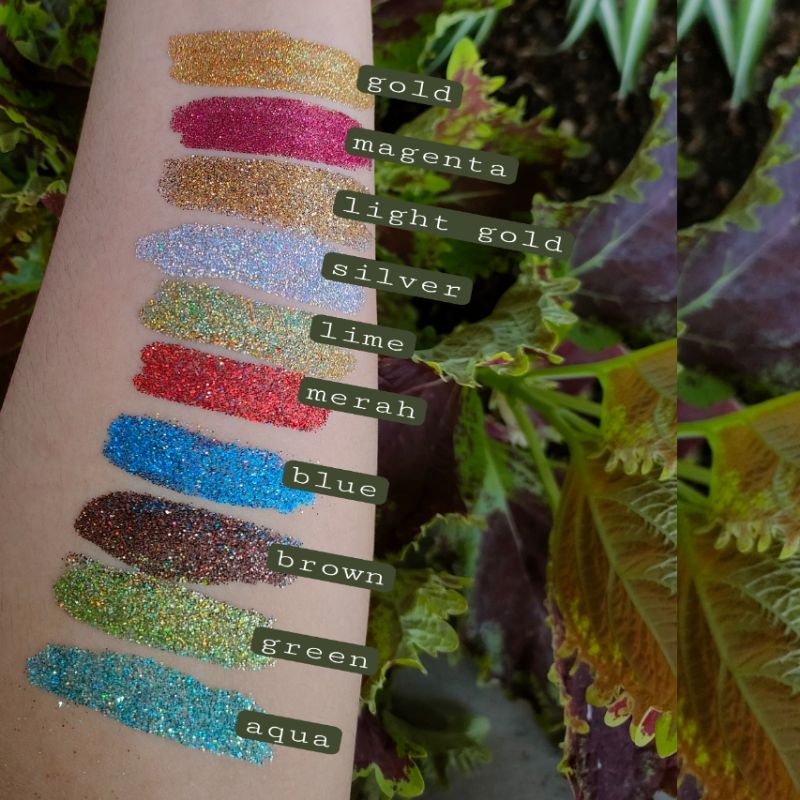 10gr 1/128 glitter bubuk hologram / glitter bubuk halus rainbow