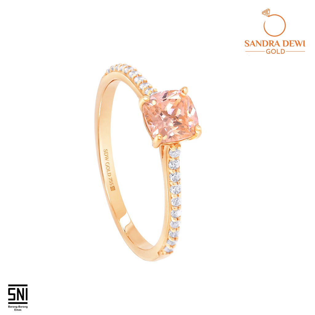 Cincin Sandra Dewi Gold Morganite Collections RI210401