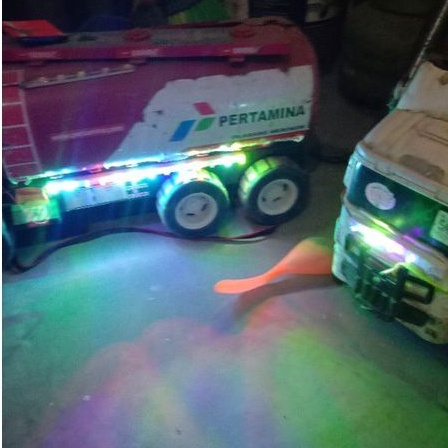 Lampu Miniatur Truk oleng bus Strobo RGB flash 3-5volt lampu sepeda lampu hias lampu Strobo lampu hi