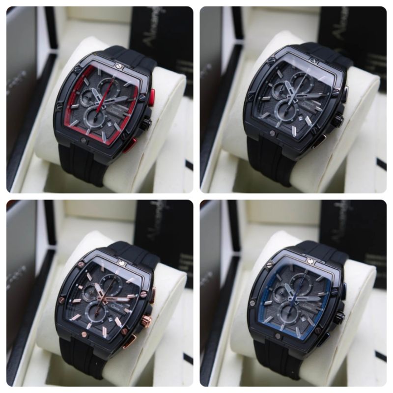 JAM TANGAN PRIA RUBBER ALEXANDRE CHRISTIE AC6625 6625 AC 6625 ORIGINAL
