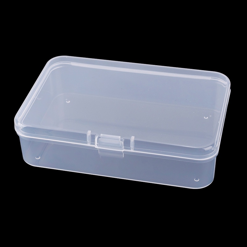 1/6pcs Kotak Ornamen Perhiasan Transparan Persegi Panjang Multi-Ukuran Snap-On Packing Case Storage Box Organizer