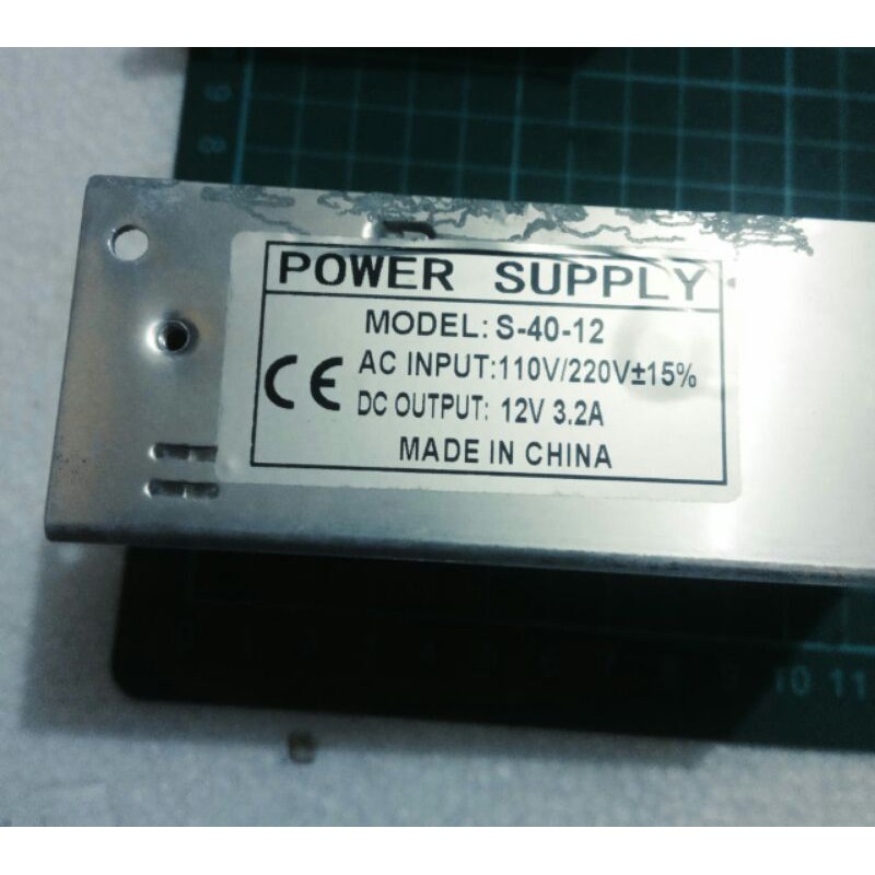 power supply dc12v 3,2amper model s-40-12