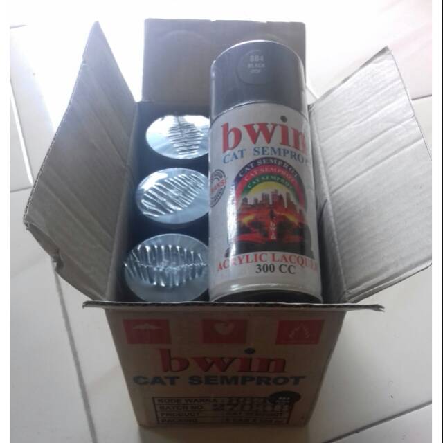 

Cat Semprot Merk BWIN Warna Black Doff 884