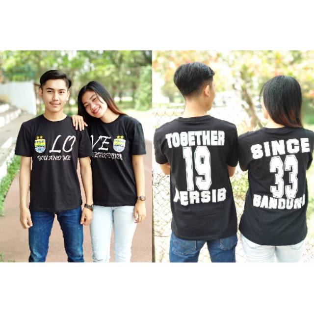 01 BAJU COUPLE PERSIB STELAN PERSIB  KAOS PERSIB COUPLE HITAM DAN BIRU