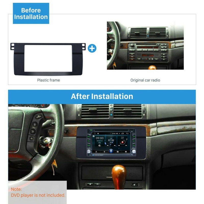 Panel Headunit Mobil 2Din Untuk BMW Seri 3 E46 1998-2005